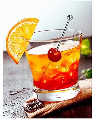 Cocktail Picks Stainless Steel Martini Picks Set Fruit Stick Cocktail Picks Perfect Olive Skewers Will Not Drown