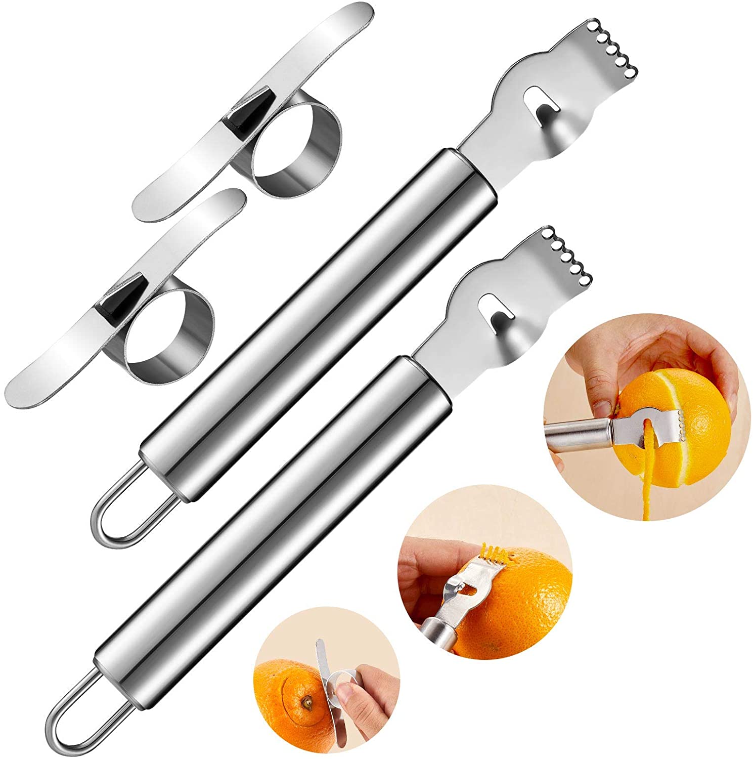 Mudder Store Lemon Zester Stainless Steel Orange Peeler