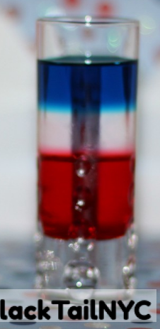 Red White and Blue Shot